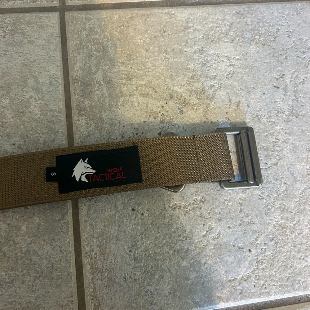 Men’s Wolf tactical tan belt size small. Fits size 28”-33”. - Picture 6 of 11